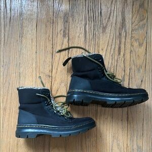 Dr. Martens Black Boots with Yellow Laces